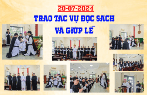 Nghi thức trao thừa tác vụ đọc sách và giúp lễ cho quý thầy, CSJB. 20/07/2024